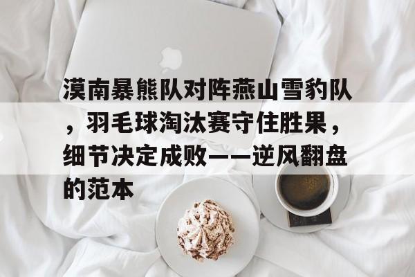 漠南暴熊队对阵燕山雪豹队，羽毛球淘汰赛守住胜果，细节决定成败——逆风翻盘的范本的简单介绍九游旧版本下载链接